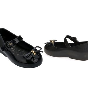 Mini Melissa Black Jelly Sandals - Girls